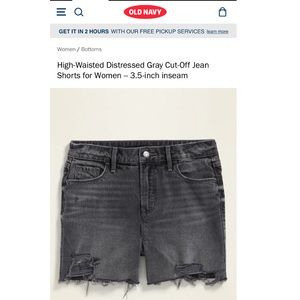 High rise distressed shorts